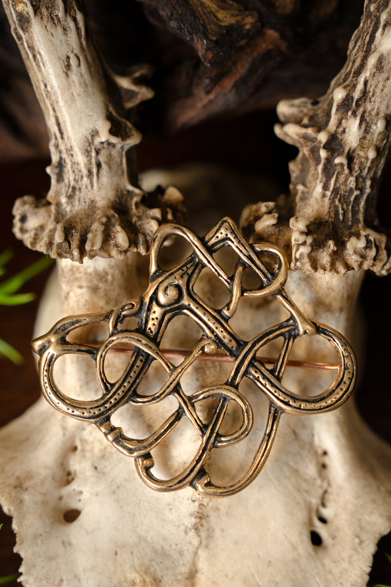 Wikińska brosza Trollaskógur, brąz