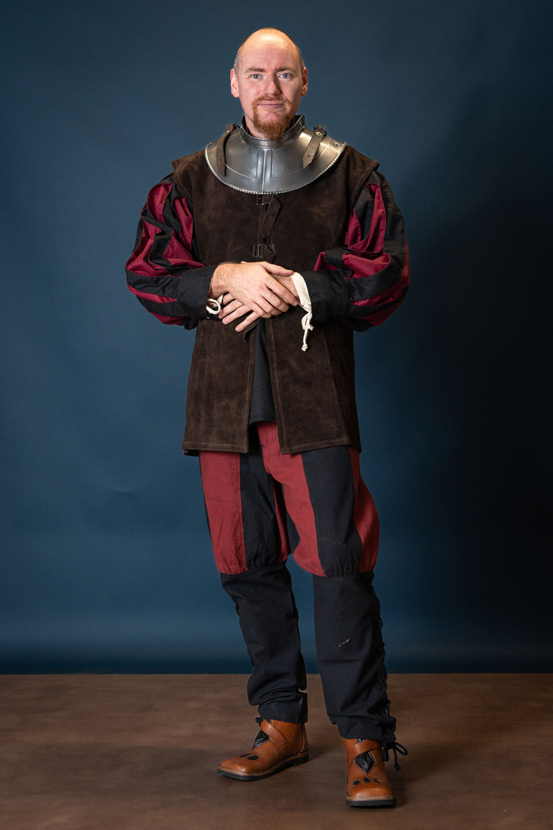 Landsknektsskjorta Tom, svart röd