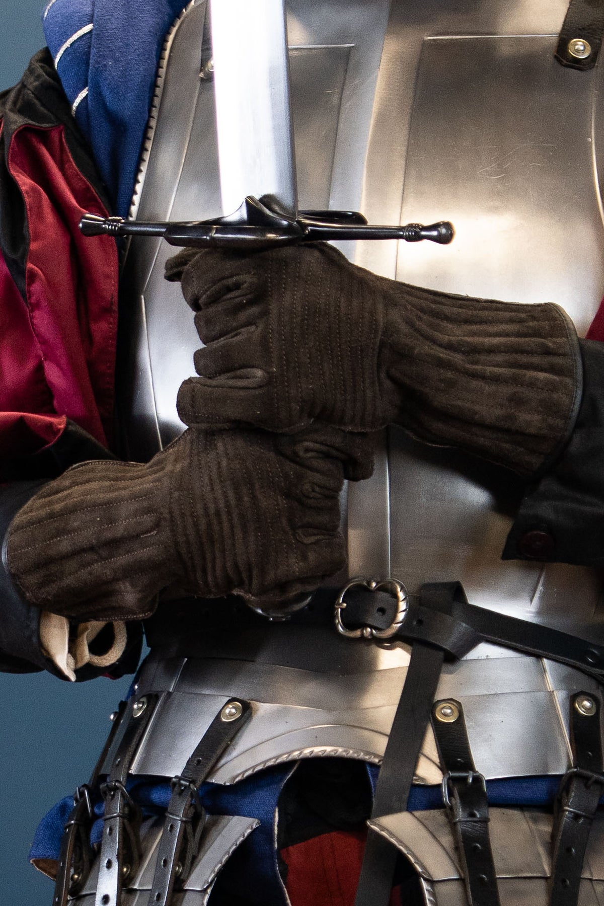 Leather gloves Clemens, dark brown