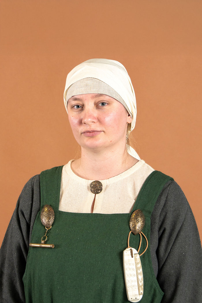 Fillet, historical headscarf basic, linen, natural