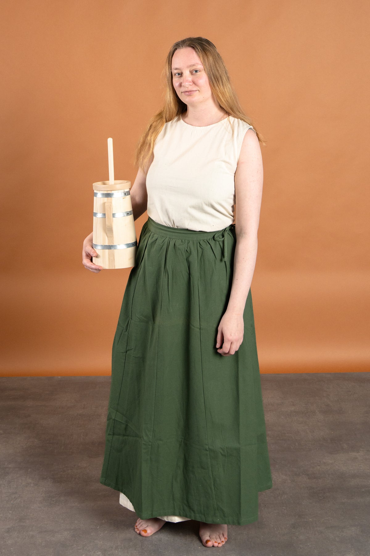 Medieval skirt Konstanze, green
