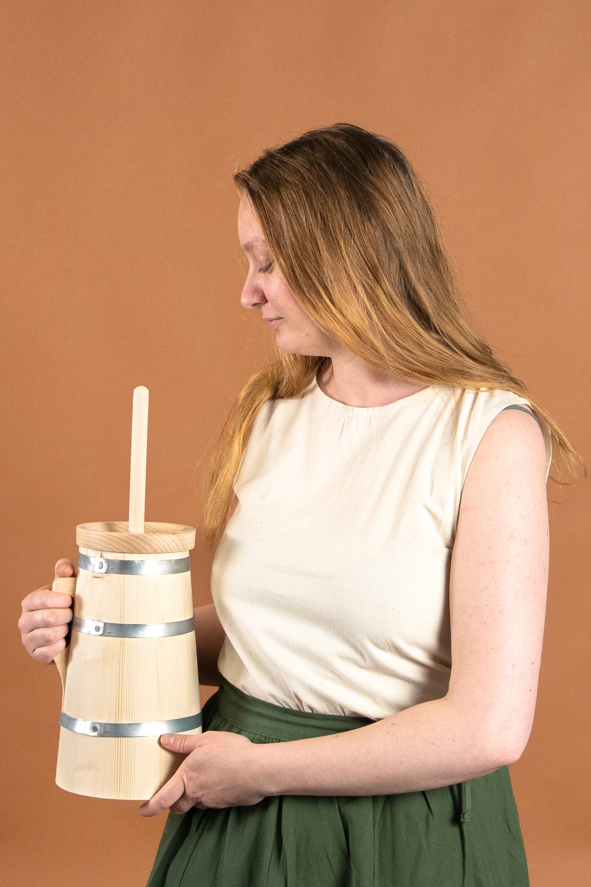Wooden churn