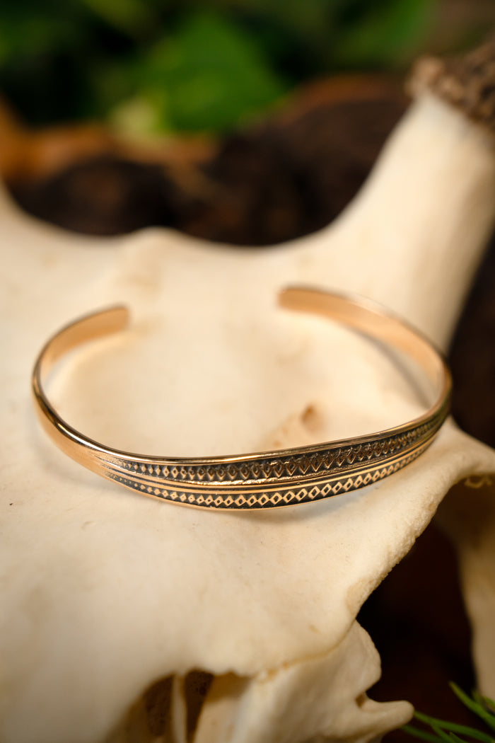 Geometrical bracelet, bronze