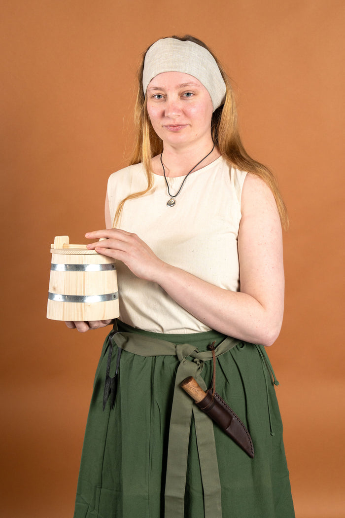 Fillet, historical headscarf basic, linen, natural