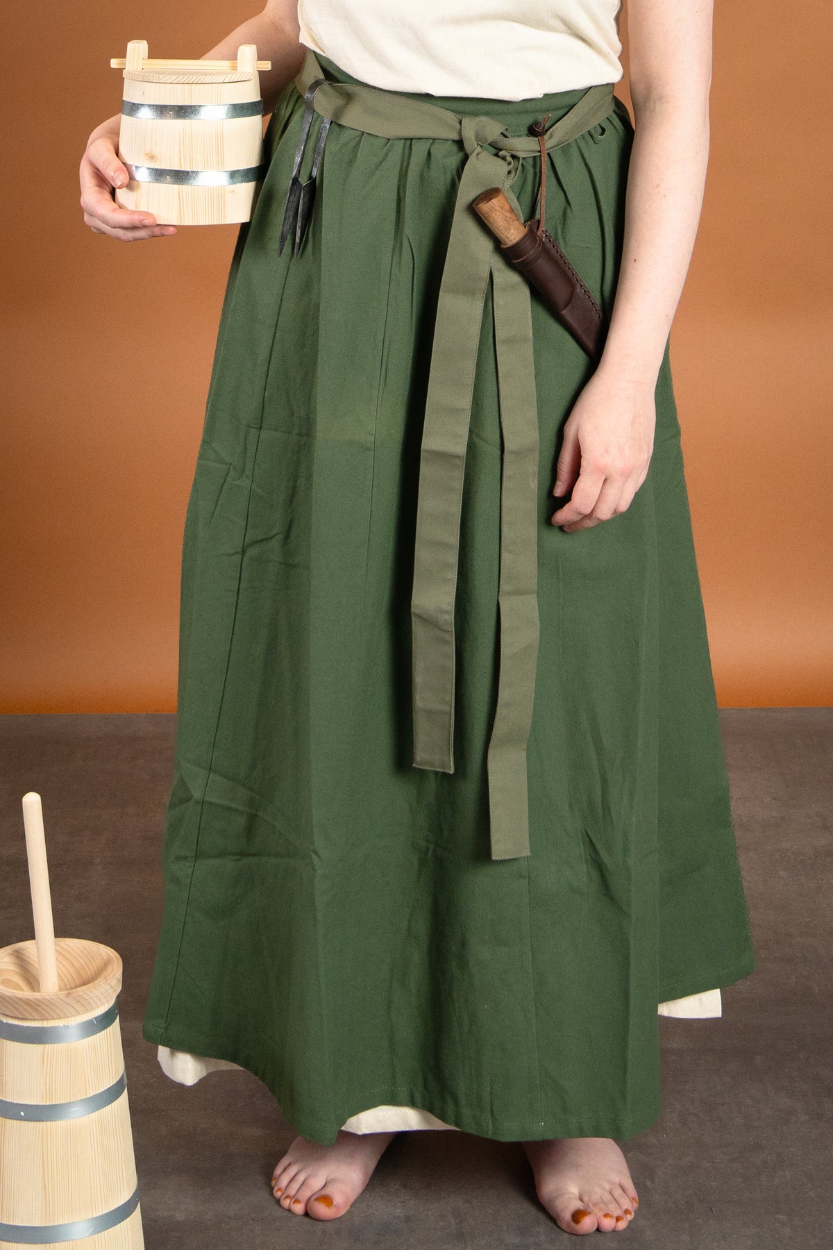 Medieval skirt Konstanze, green
