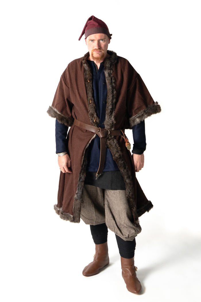 Viking hat Toki, burgundy red