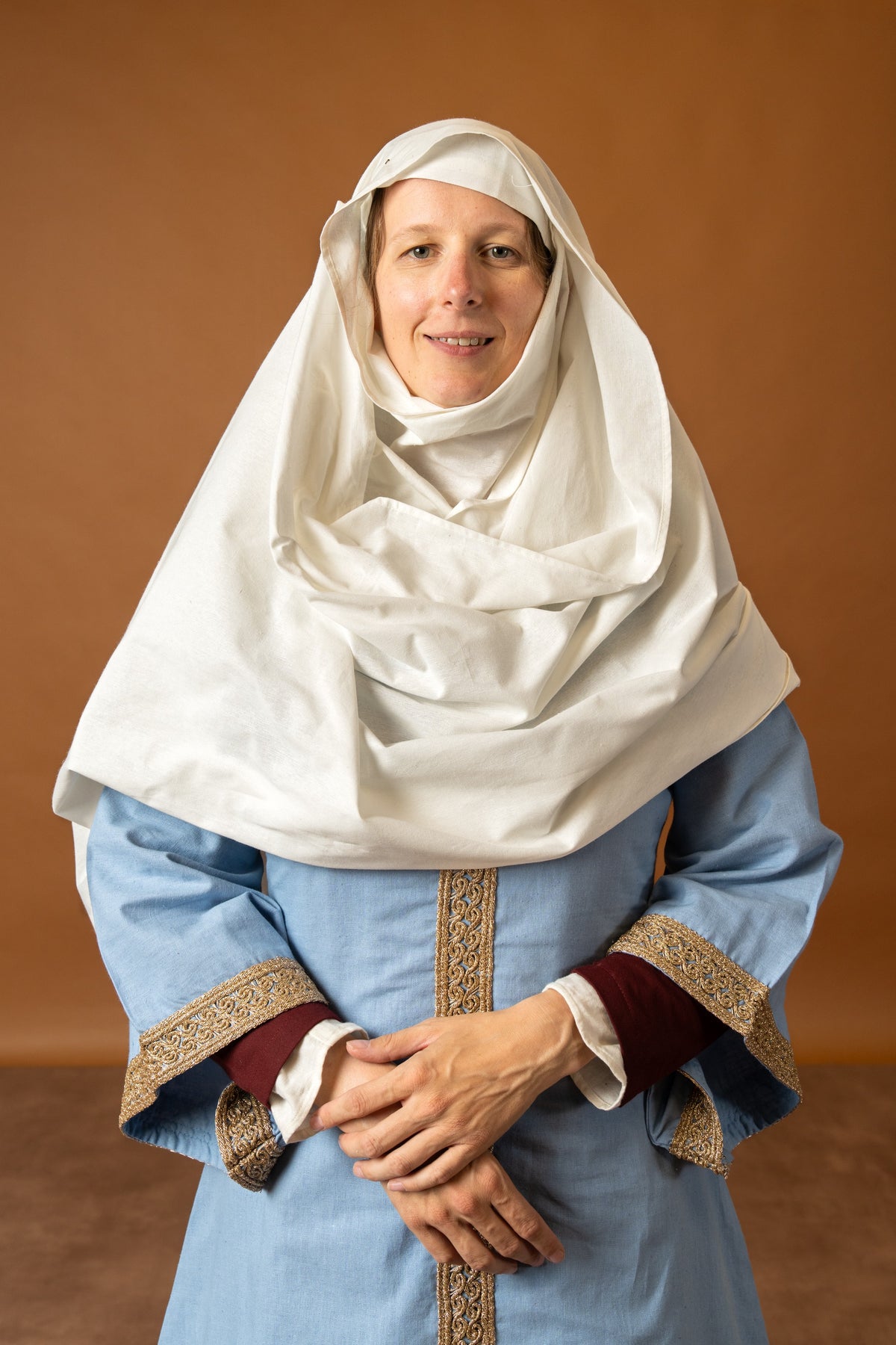 Rectangular veil, 70x200 cm, cotton, natural
