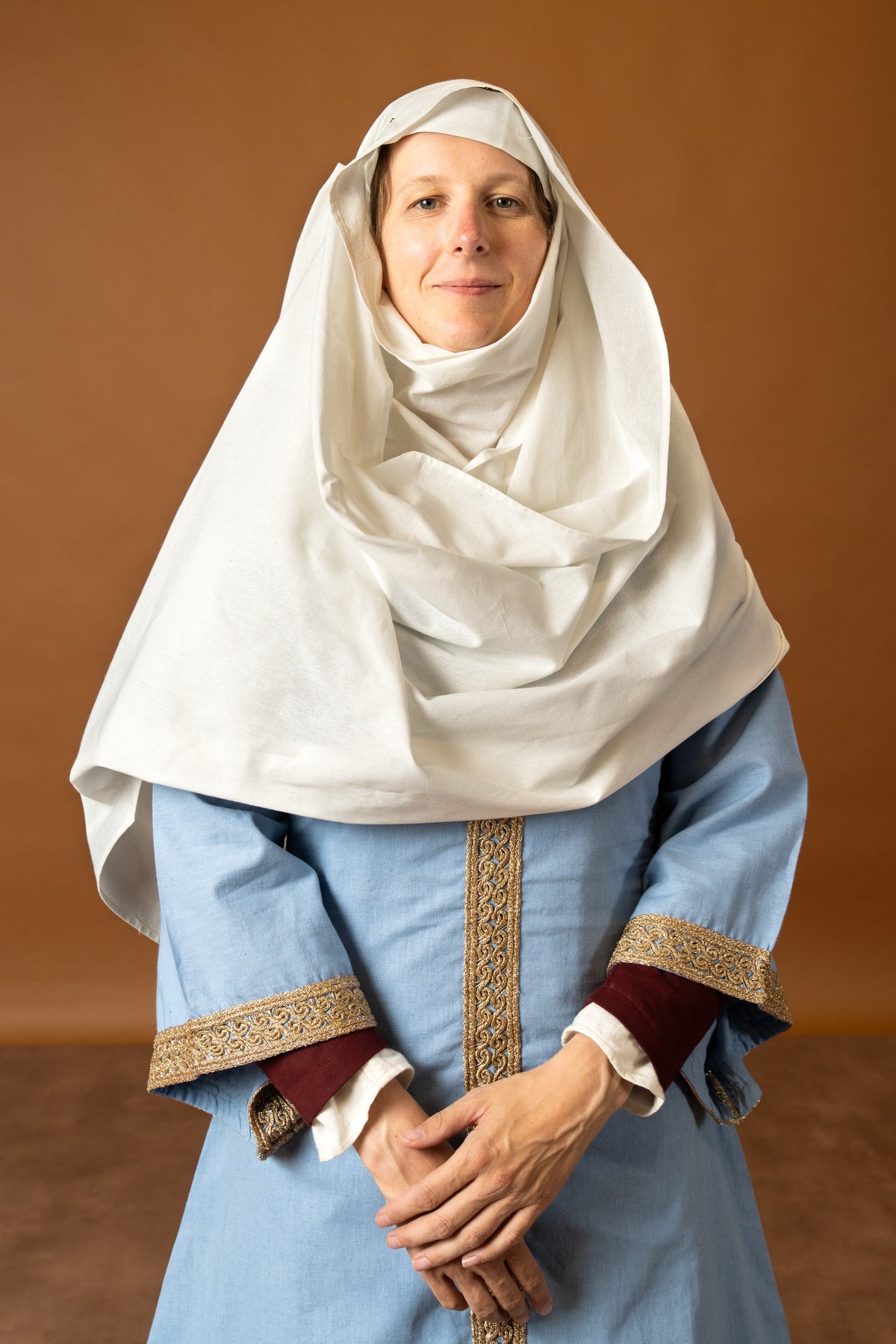 Rectangular veil, 70x200 cm, cotton, natural