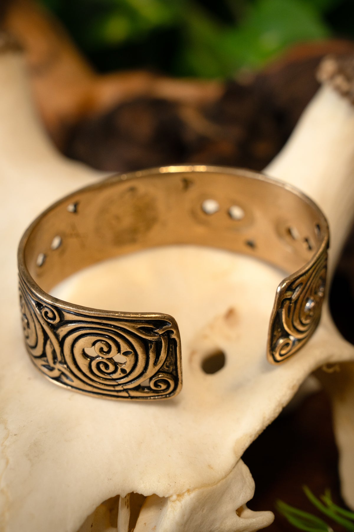 Celtic bracelet triskelion, bronze