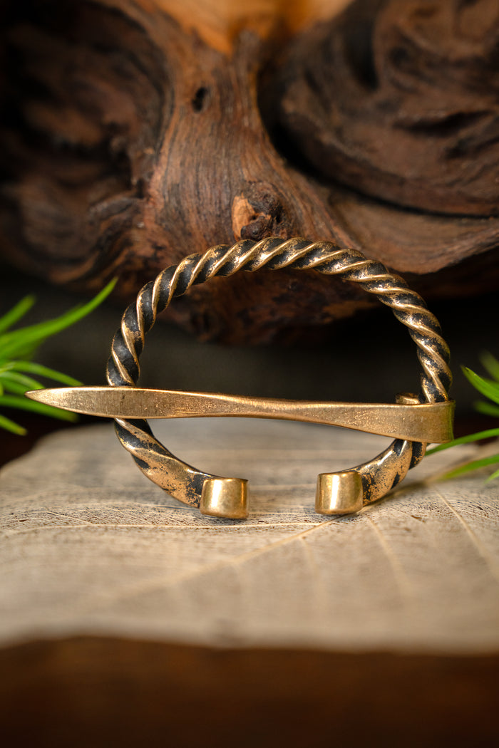 Viking horseshoe fibula Birka, bronze
