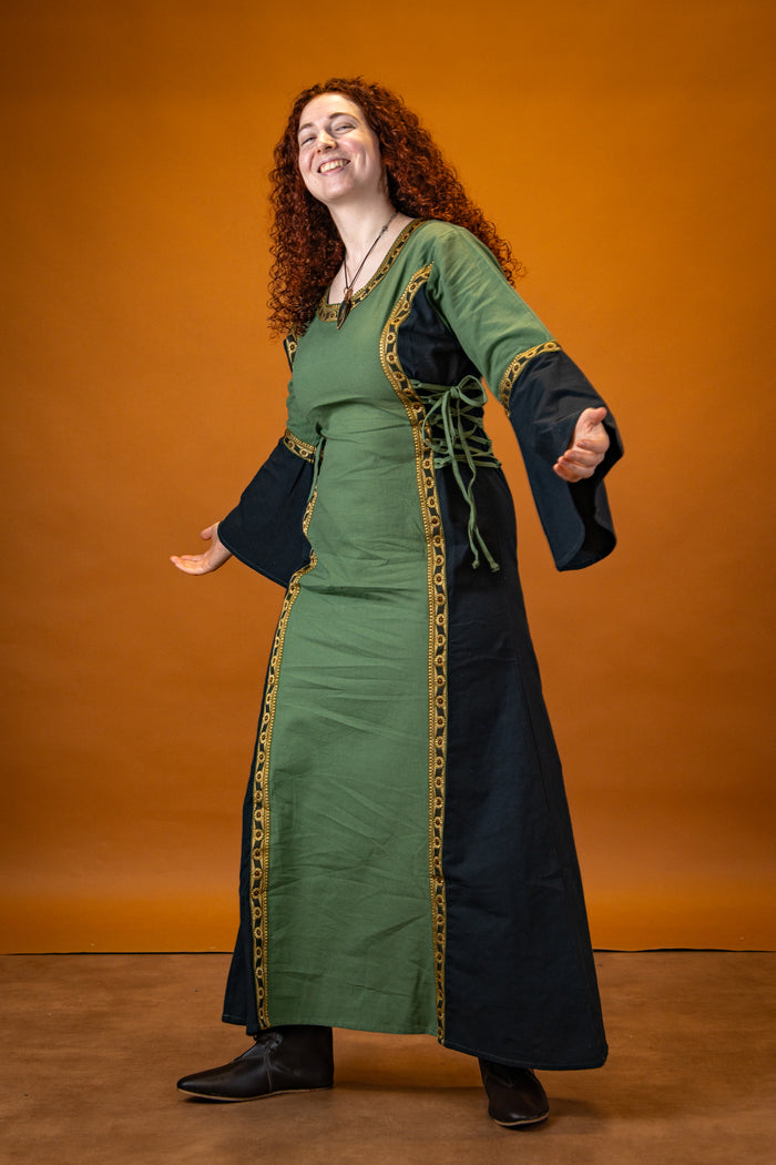 Dress Cleena green-black