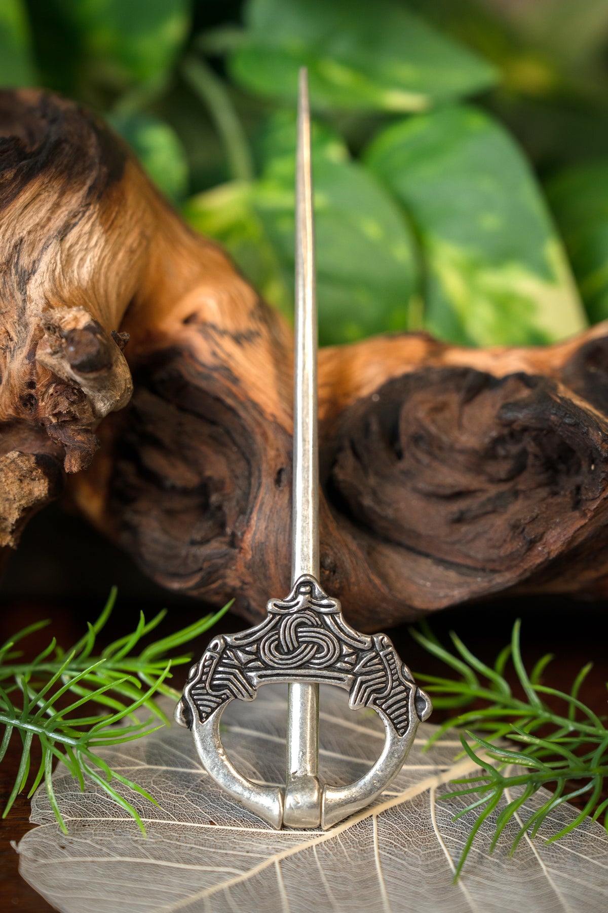 Gaelic/Viking brooch Oppland, silvered bronze