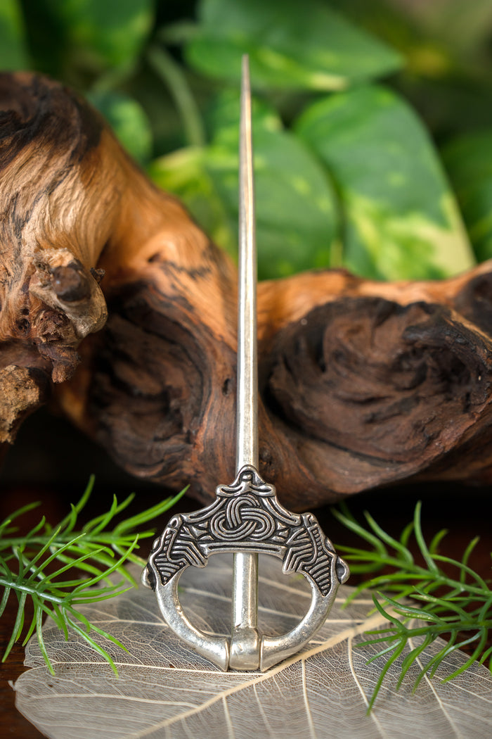 Gaelic/Viking brooch Oppland, silvered bronze