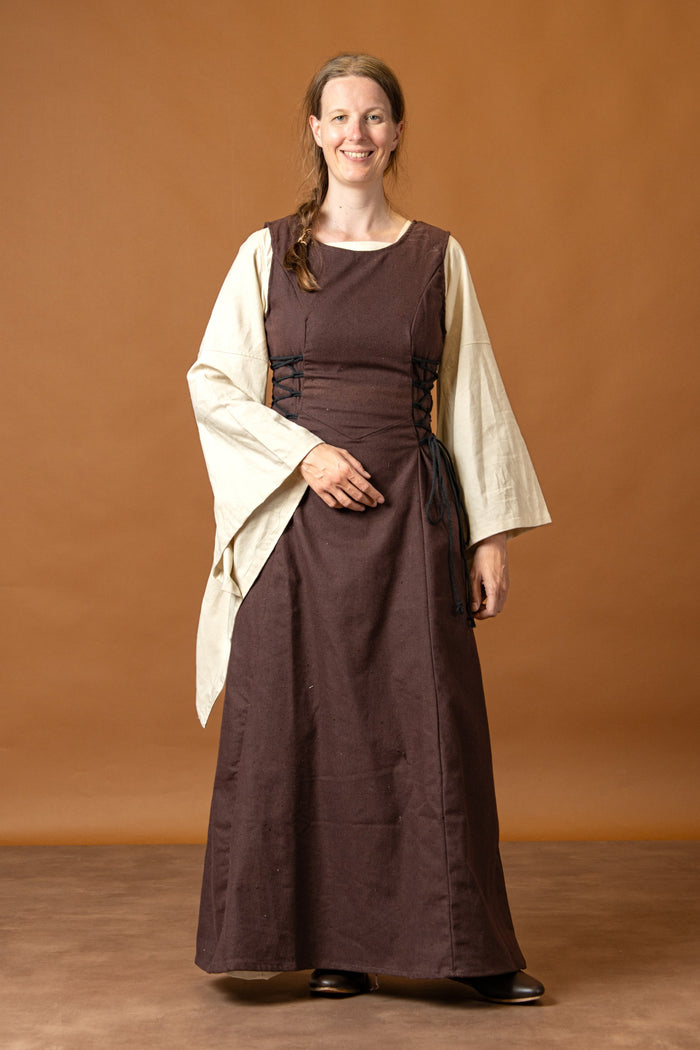 Medieval surcot Uma, brown