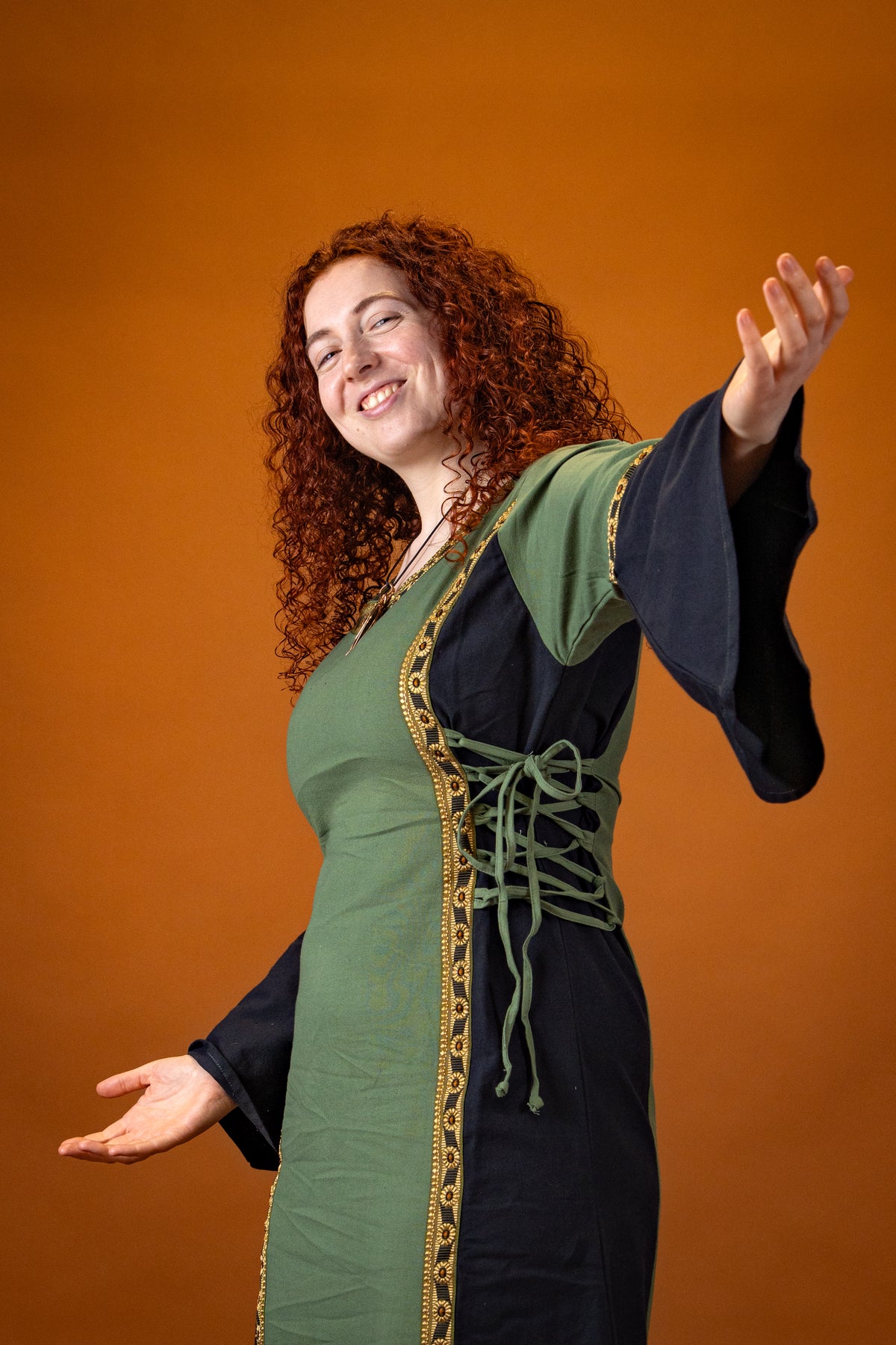 Dress Cleena green-black