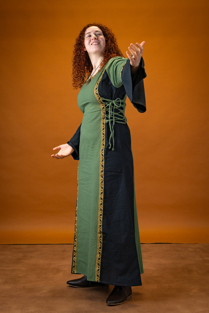 Dress Cleena green-black