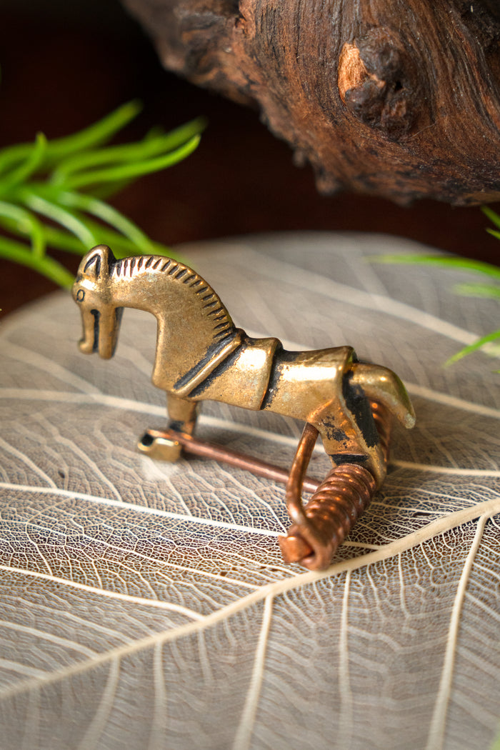 Celtic horse fibula, bronze
