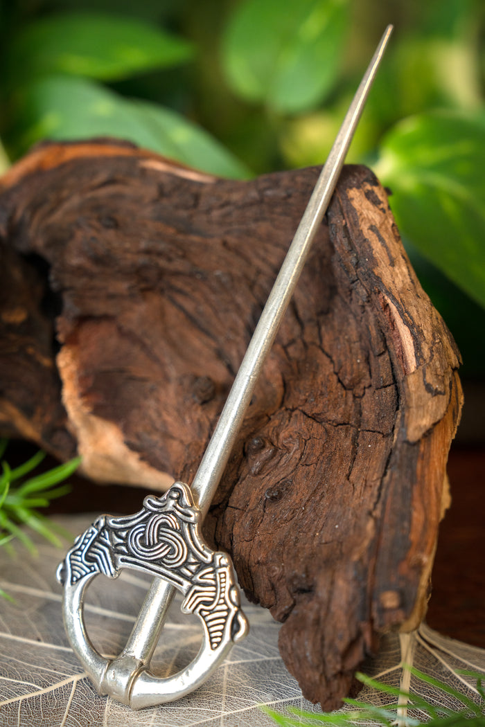 Gaelic/Viking brooch Oppland, silvered bronze