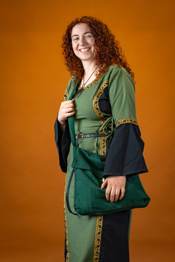 Medieval bag Ehwaz, green