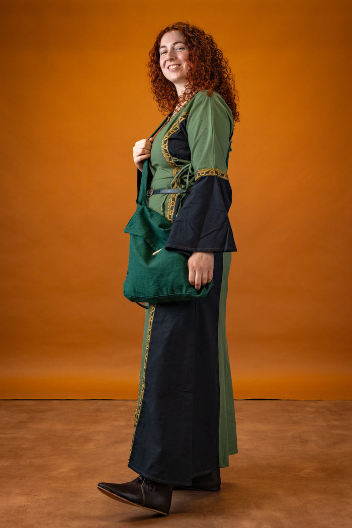 Medieval bag Ehwaz, green