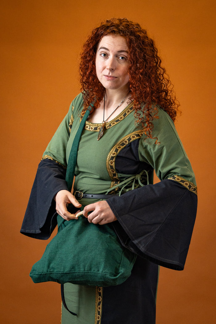 Medieval bag Ehwaz, green