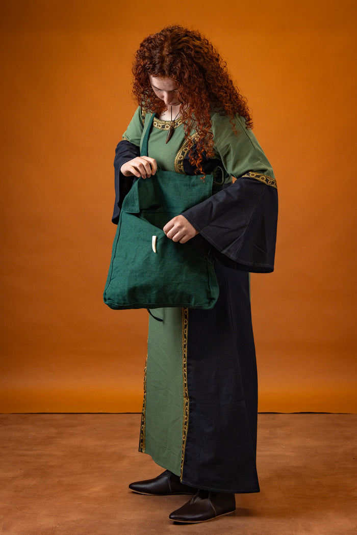 Medieval bag Ehwaz, green