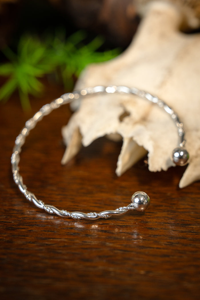 Twisted Viking bracelet, pewter