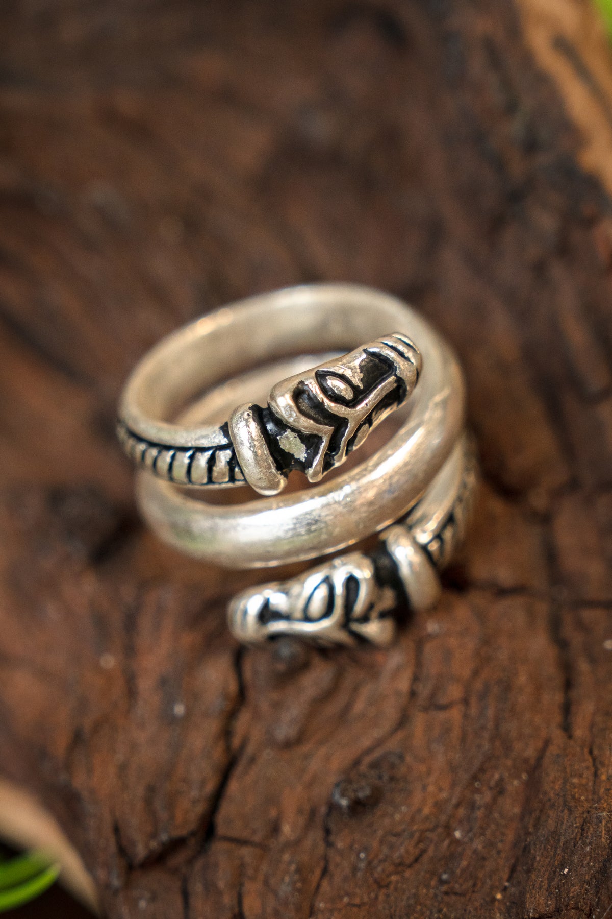 Luxurious Iceland Viking ring, silvered bronze