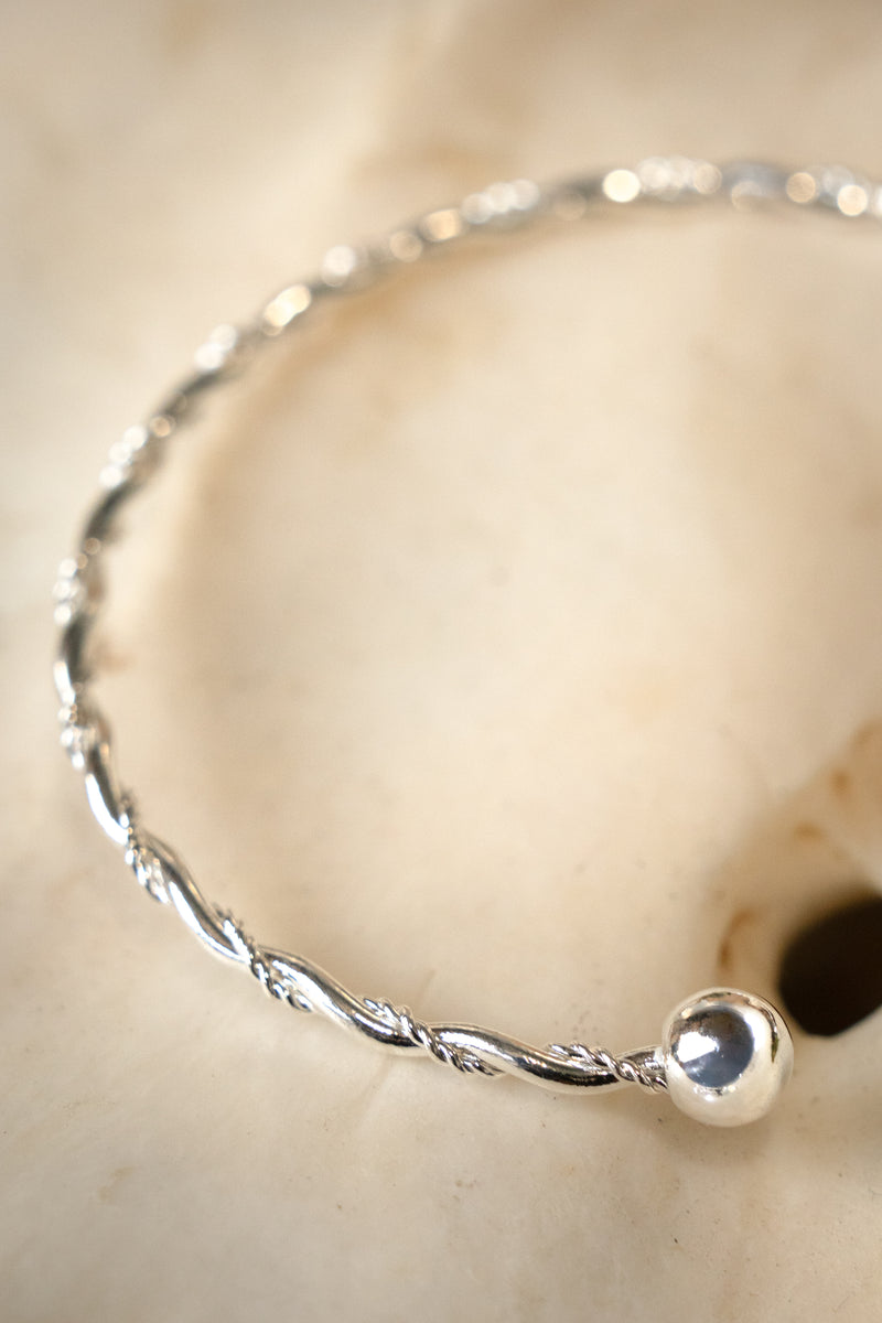 Bracelet viking torsadé, étain