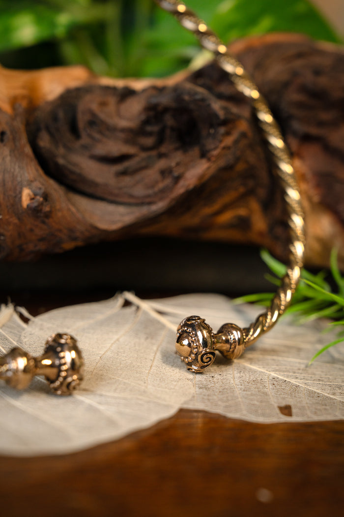 Gallic twisted torc, brass