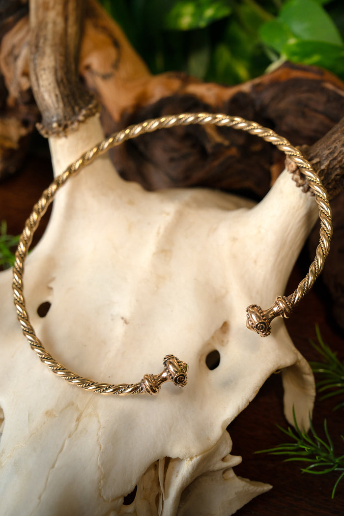 Gallic twisted torc, brass