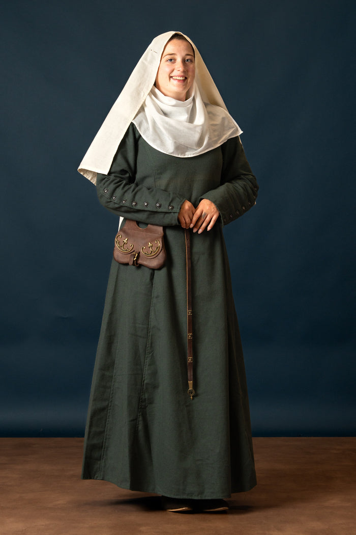 Headkerchief, wimple, 45x75 cm, cotton, natural