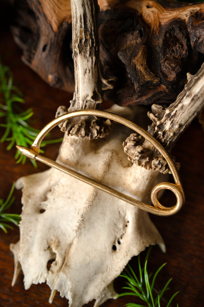 Celtic bow fibula, brass