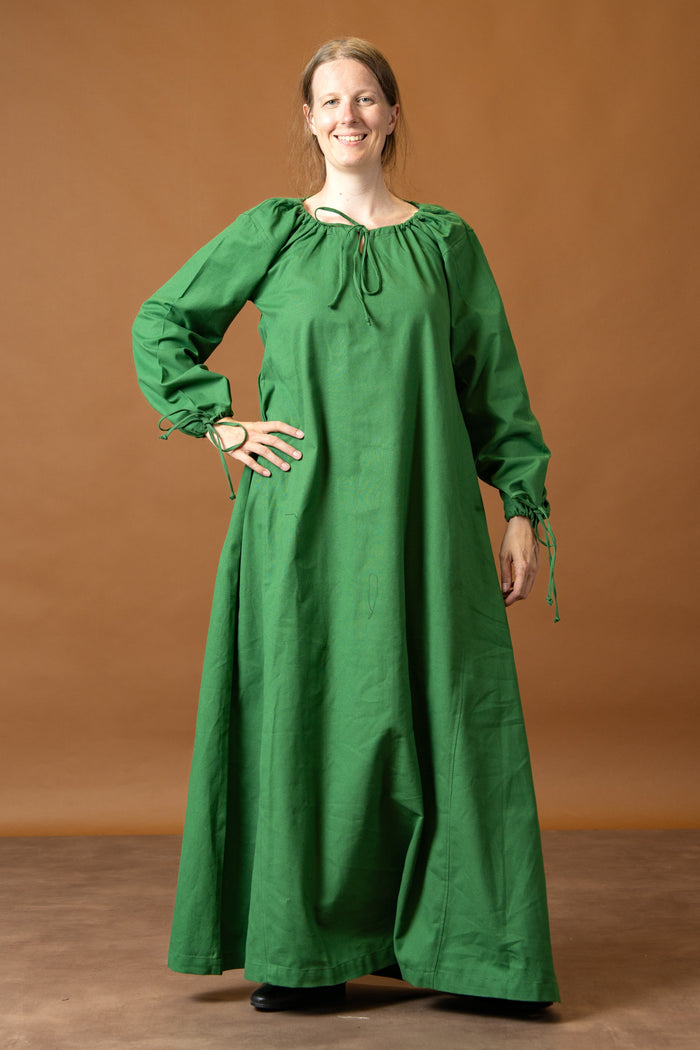 Matilda medieval chemise, underdress, green