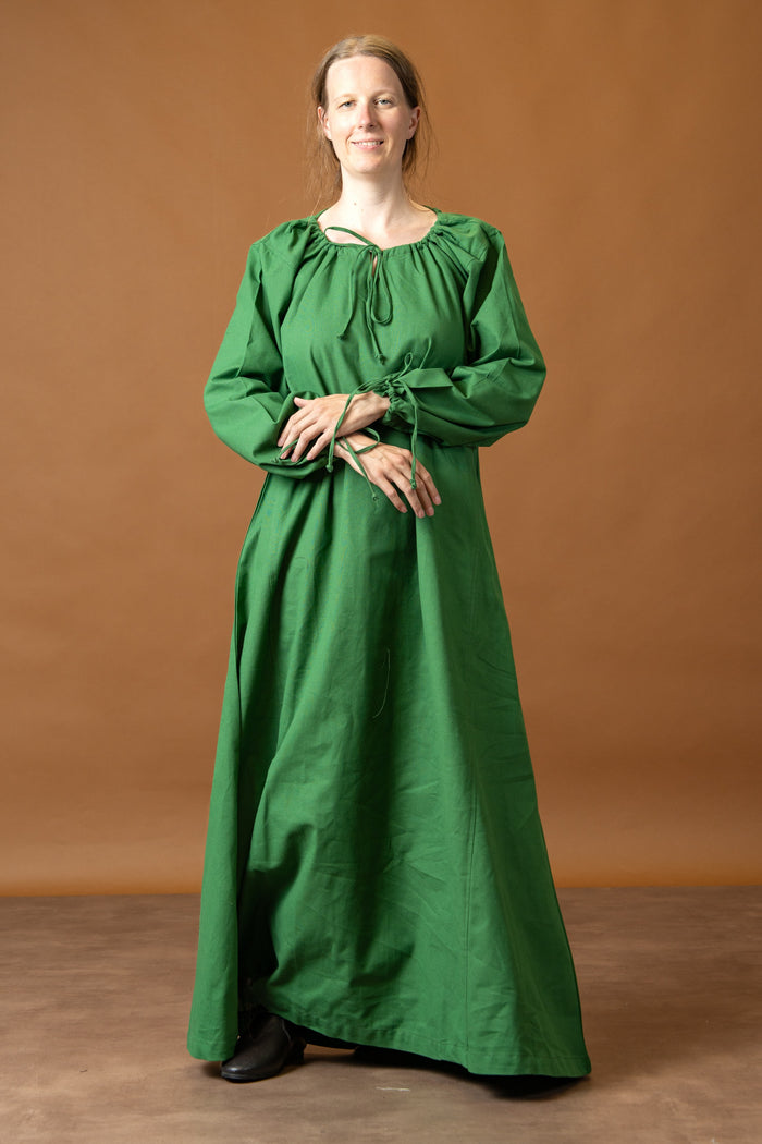 Matilda medieval chemise, underdress, green