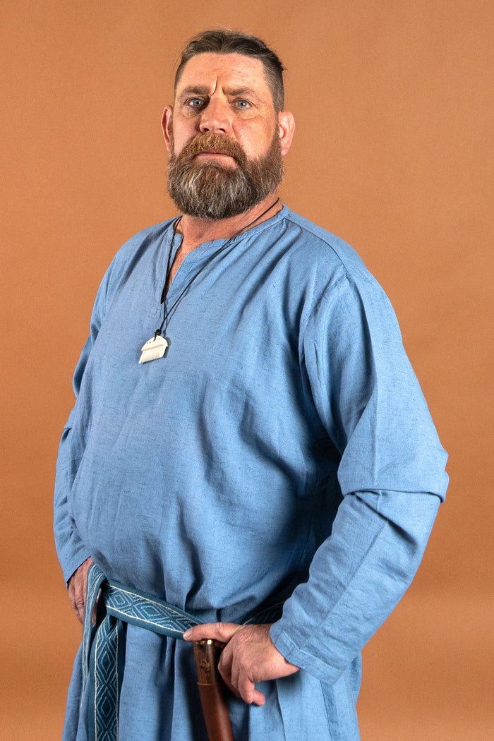Linen Viking tunic Ragnar, blue