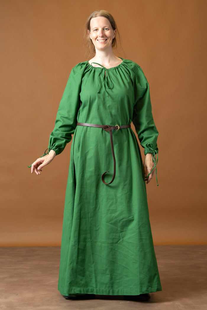 Matilda medieval chemise, underdress, green