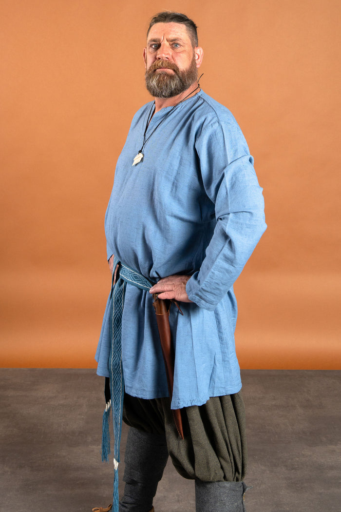 Linen Viking tunic Ragnar, blue