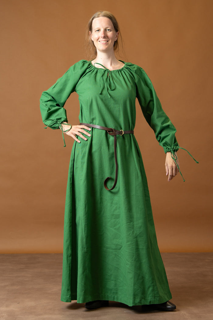 Matilda medieval chemise, underdress, green