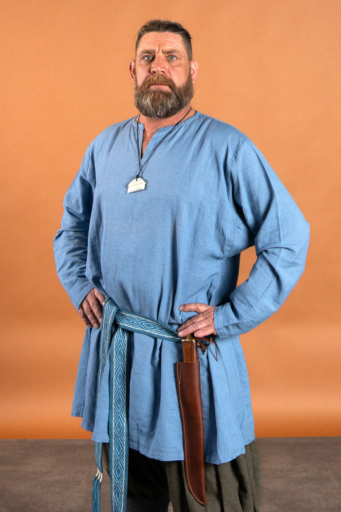 Linen Viking tunic Ragnar, blue