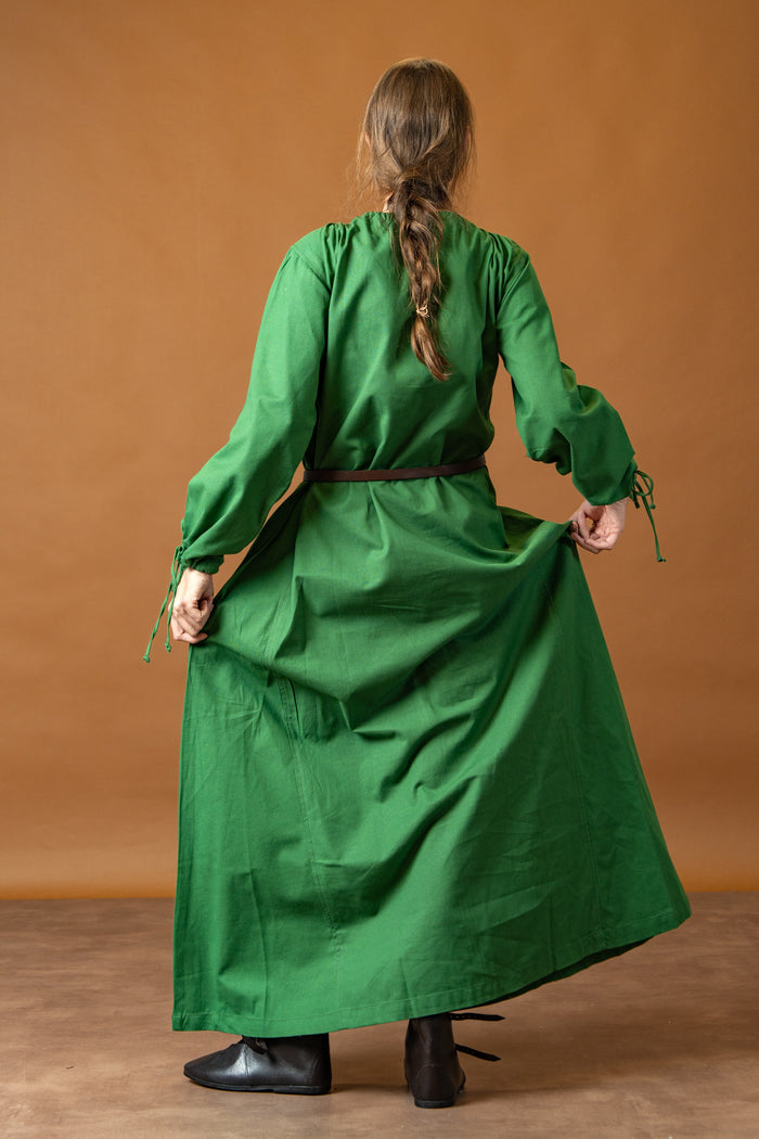 Matilda medieval chemise, underdress, green