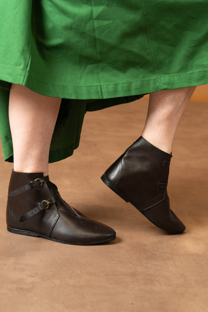 Medieval ankle boots 1250-1500