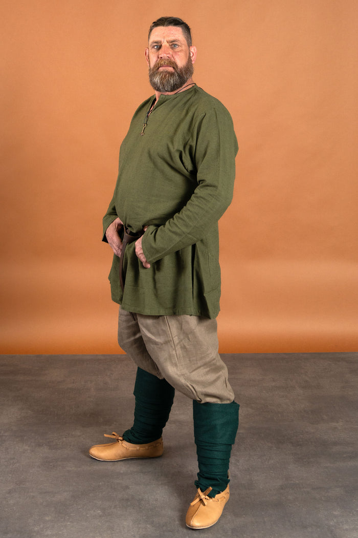 Linen Viking tunic Ragnar, green
