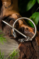 Fibule viking islandaise, bronze argenté