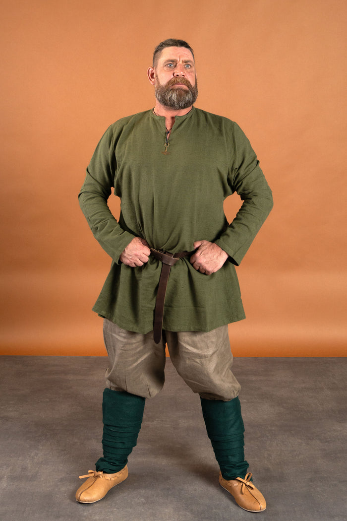 Linen Viking tunic Ragnar, green