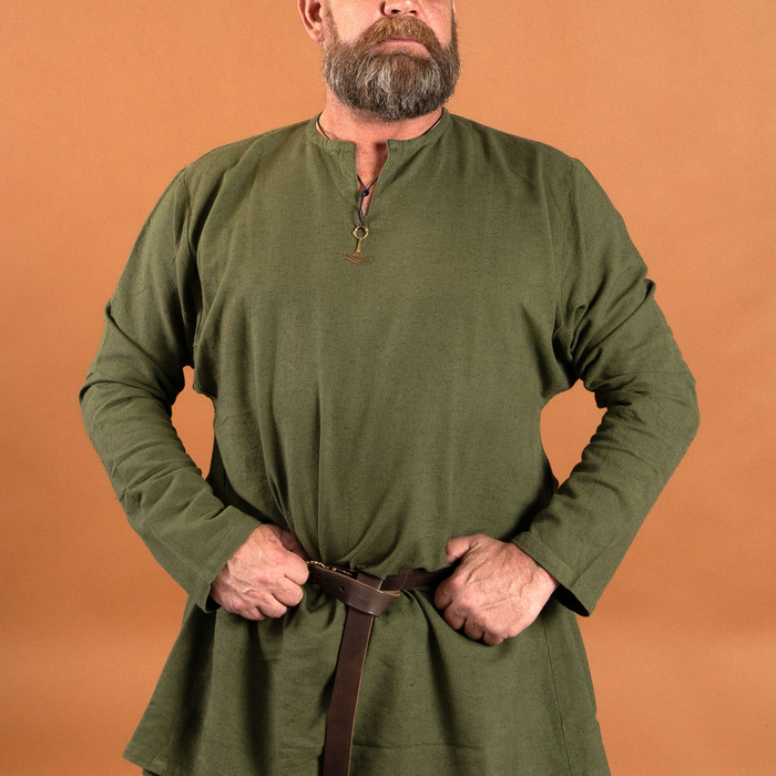 Linen Viking tunic Ragnar, green