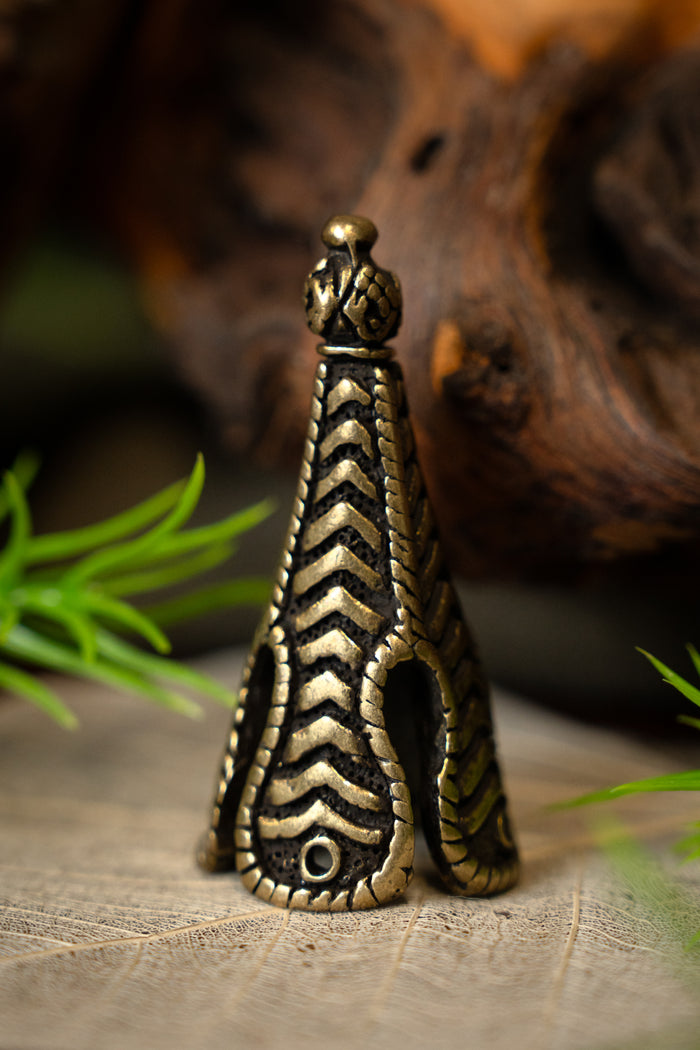 Birka hat decoration, bronze colour
