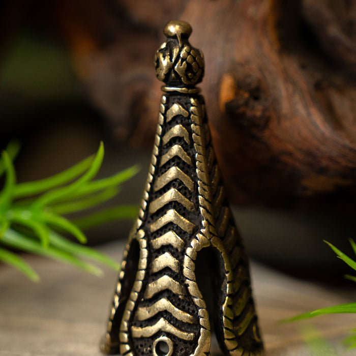 Birka hat decoration, bronze colour