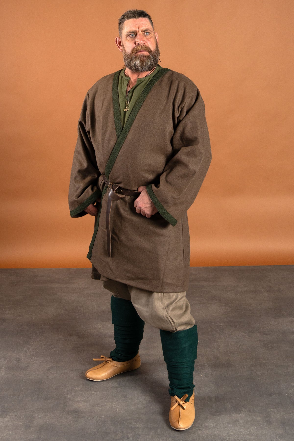 Linen Viking tunic Ragnar, green
