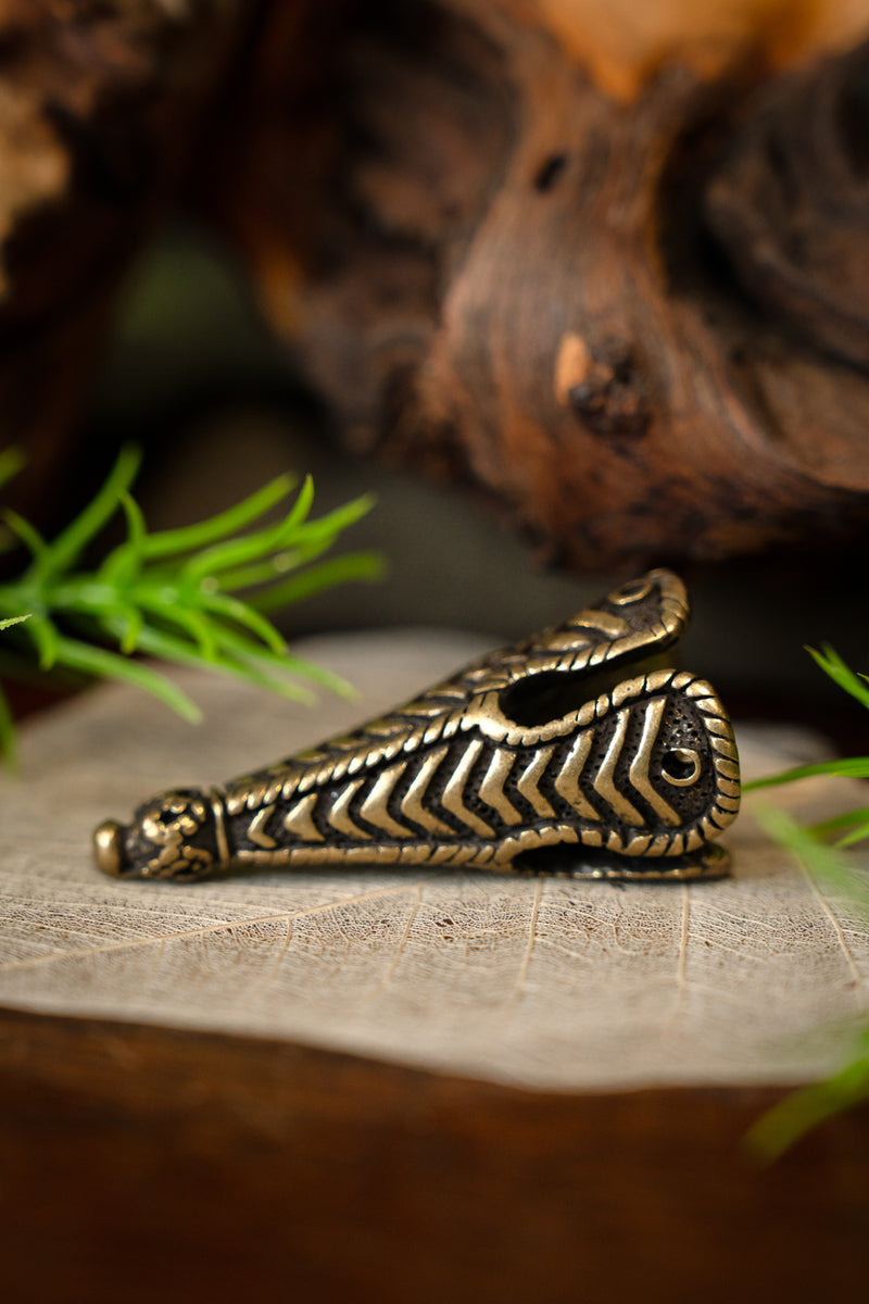 Birka mutsdecoratie, bronskleurig